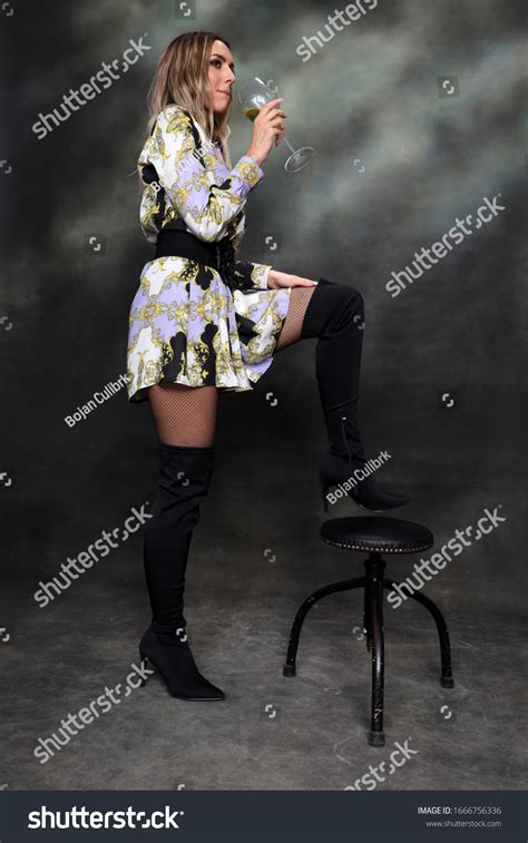 Beautiful Glamourous Blonde Girl Posing Studio Stock Photo 1666756336 Shutterstock