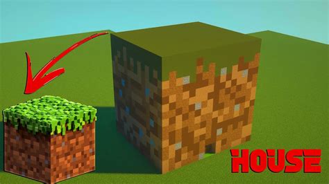 😱minecraft Giant Grass Block Survival Unspeakable Youtube