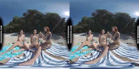 3 Babes On Nude European Beach Mini Lesbian Outdoor Vacation Orgy Matty Cheri Rebeka Ruby VR