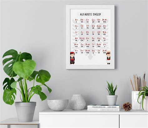 Albanian Alphabet Poster Printable Digital Download Alfabeti