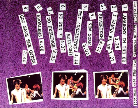 MUSIC ART VCL Sex Pistols Live In Trondheim 07 21 1977