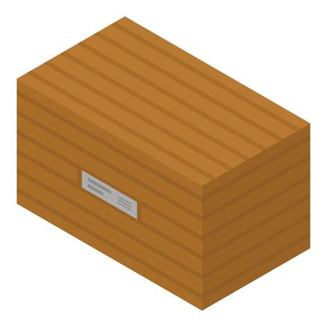 Wood Delivery Box Icon Isometric Style 15383625 Vector Art At Vecteezy