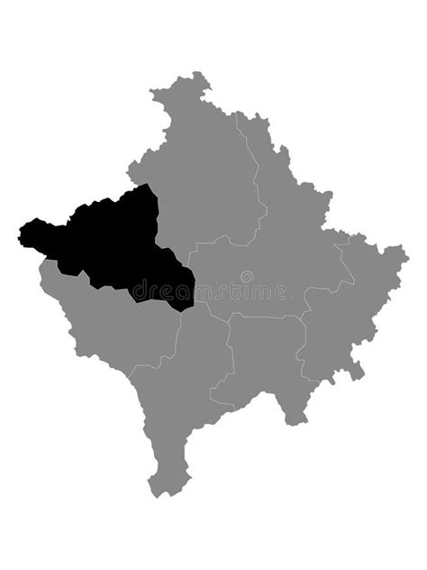 Location Map Of Pejapeć District Stock Vector Illustration Of