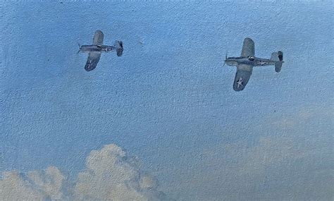 corsair aviation art painting  steven heyen