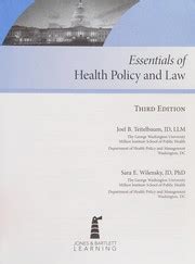 Essentials Of Health Policy And Law By Joel Bern Teitelbaum Open Library