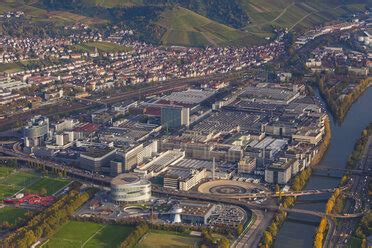 Germany Baden Wuerttemberg Stuttgart Aerial View Of Mercedes Benz