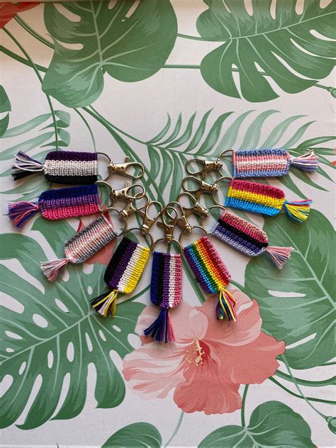 Pride Flag Keychain Mini Pride Flags LGBTQ Keychain Alphabet Mafia Gay Gay Accessories