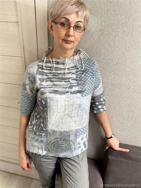 Свитшот "Серый пэчворк" в интернет-магазине Ярмарка Мастеров по цене ...