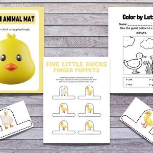 Duck Themed Preschool Learning Bundle, Printable Activity, Preschool ...