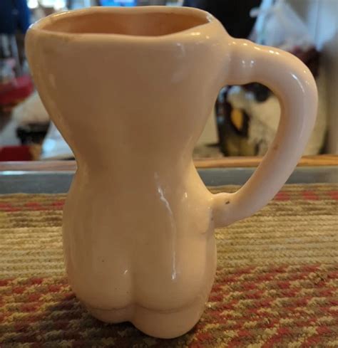 VINTAGE HANDMADE MCM Risque Nude 3D Naked Lady Ceramic Coffee Mug Cup Pottery 26 64 PicClick UK