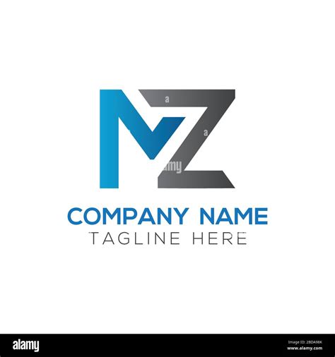 Initial MZ Letter Logo Design Vector Template Abstract Letter MZ Logo