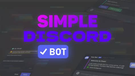 Make Your Simple Discord Bot By Lunoxxofficial Fiverr