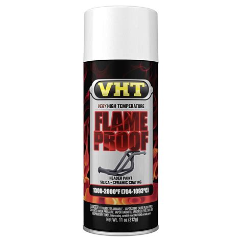 Vht Flat White Flameproof Extreme High Temperature Spray Paint Oz