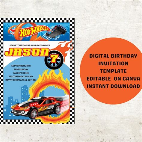 Plantilla hot wheels Etsy México