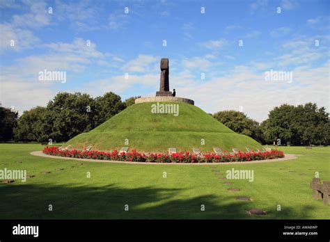 The Central Mound Memorial In The La Cambe German Cemetery Normandy