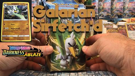 Pokemon Tcg Galarian Sirfetch D Theme Deck Opening Darkness Ablaze