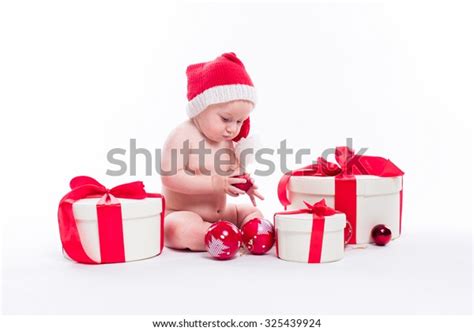 Naked Cute Baby Sitting On White Stock Photo 325439924 Shutterstock