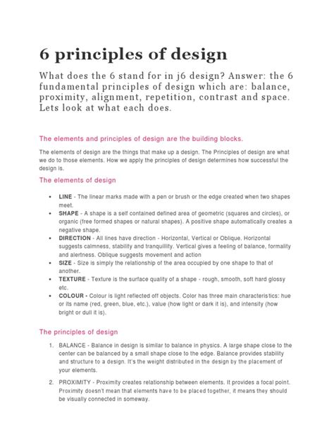 principles  design  shape vision