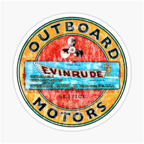 Evinrude Vintage Outboard Motors Sticker For Sale By BarnFindDave