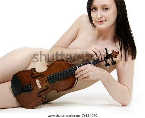 Portrait Attractive Nude Reclining Violinist Stock Photo Shutterstock