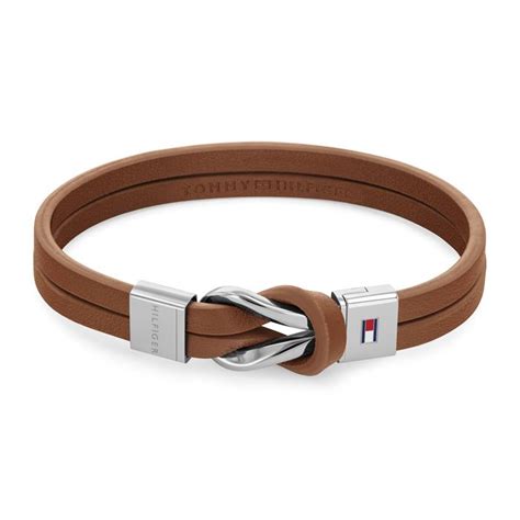 Pulsera Tommy Hilfiger Hombre Cuero Marrón y Acero Inoxidable 2790441