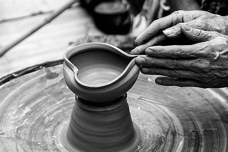 Royalty-Free photo: Grayscale pottery photo | PickPik