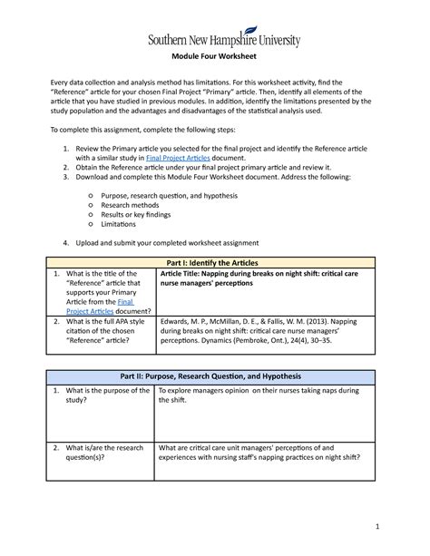 Ihp Module Four Worksheet Module Four Worksheet Every Data