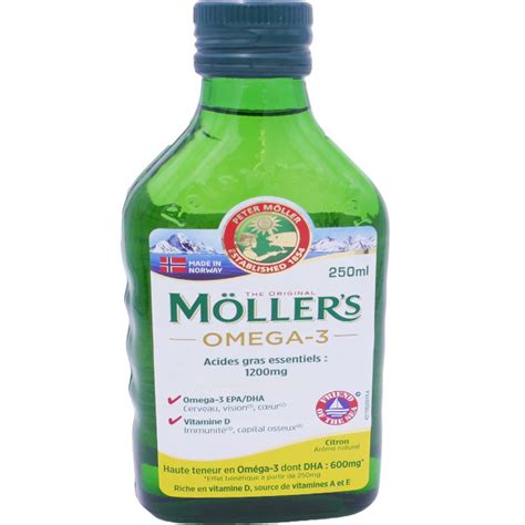 MOLLER'S OMEGA 3 250 ML AROME NATUREL CITRON - Compléments alimentaires ...