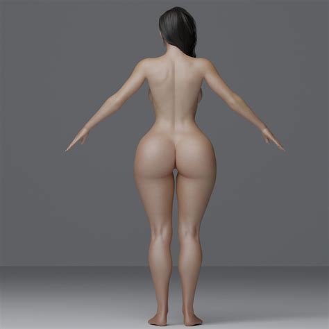 D Model Beautiful Woman Realistic Detailed In Bikini Lily Vr Ar Low Poly Cgtrader