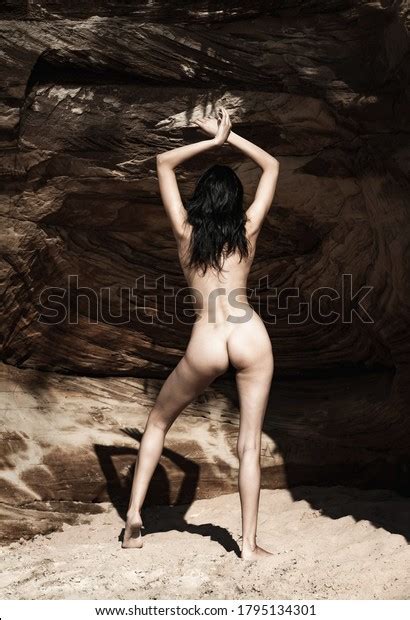 Black Hair Nude Woman On Sandy Stock Photo Shutterstock