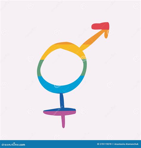 The Symbol Is A Hermaphrodite Pride Icon Vector Illustration In The