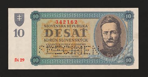 Slovensko Korun Serie Di Specimen Stav Unc Aukro