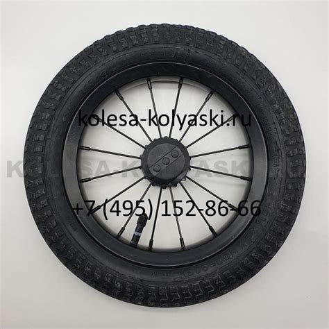 Колесо 12 дюймов со спицами черный диск для детской коляски - купить ...