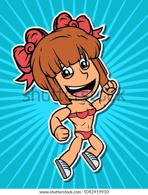 Cartoon White Cute Flat Brunette Dancing Stock Vector Royalty Free Shutterstock