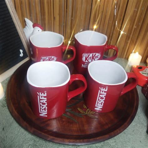 4 Nescafe Red Coffee Cups Furniture And Home Living Kitchenware