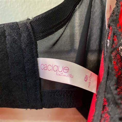 Cacique Womens Size Nude Polka Dot Red