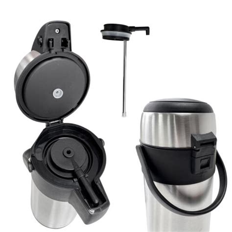 L L L Stainless Steel Airpot Hot Tea Coffee Drinks Vacuum Flask Jug Pump New Ebay Uk