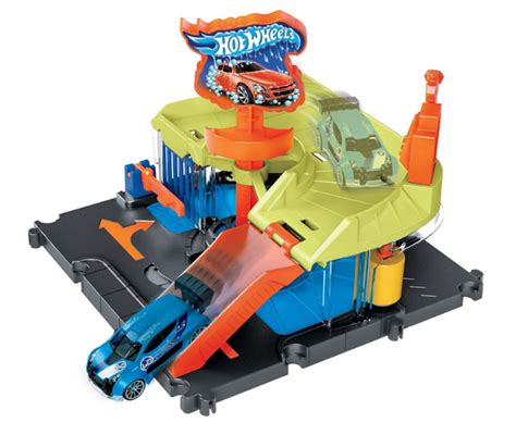 Ігровий набір Хот Вілс автомийка Hot Wheels City Toy Car Track Set Downtown Express Car Wash