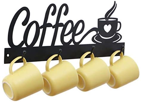 Annyhome Metal Coffee Mug Holder Wall Mounted Hanging Coffee Cup