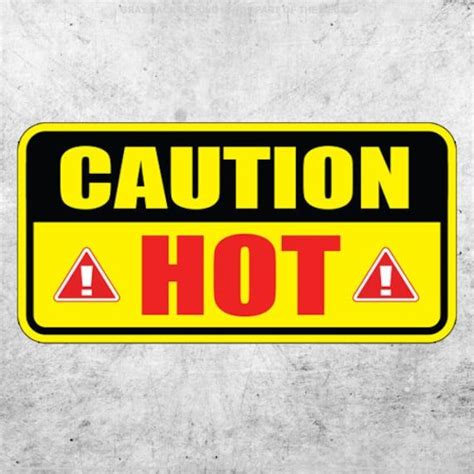 Caution Hot Sticker Safety Stickers Car Machine Warning Burner Surface Do Not Touch Stickers Set