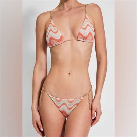 DEVON WINDSOR Swim Devon Windsor Elm Emi Bikini Coral Wave Swimsuit