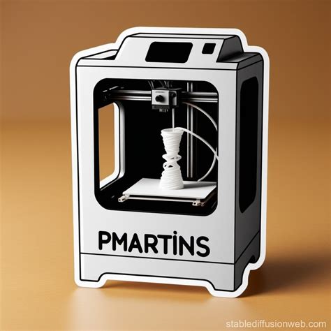 3d Printing And Pmartins3dprint Sticker Stable Diffusion Online