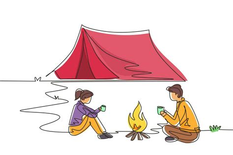 Around The Campfire Drawing