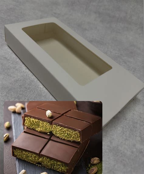 Коробка для шоколадной плитки 155*75*25 мм белая | Mistercake.by