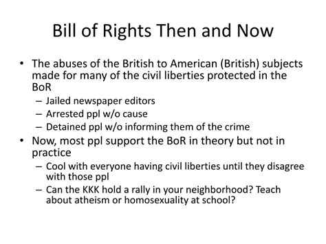 Ppt Civil Liberties And The Bill Of Rights A Deep Dive Into U S Constitutional Rights