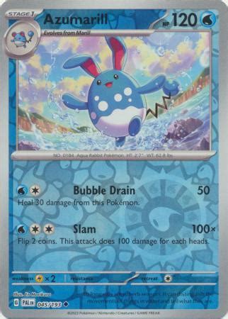 Azumarill 045 193 Uncommon Reverse Holo Playset