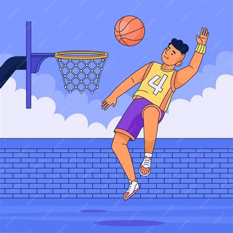 Premium Vector Hand Drawn Basketball Drawing Illustration