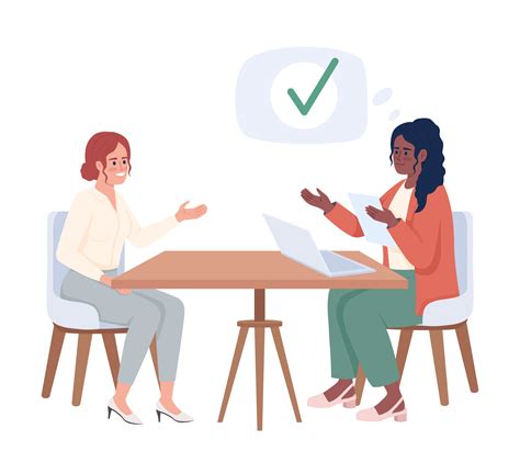 Manager Informing Candidate Of Interview Decision Semi Flat Color