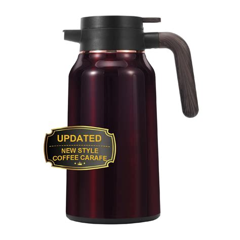 Stack Man Thermal Coffee Carafe 70 Oz 36 Hour Stainless Steel Carafes For Hot Liquids