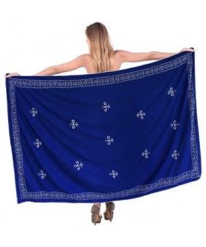 Sarong Bathing Suit Pareo Wrap Bikini Cover Up Womens Rayon Swimsuit Swimwear Vivid Blue